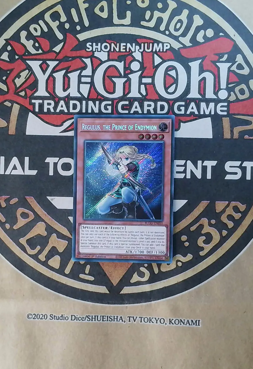 Regulus, the Prince of Endymion BLGG-EN050 Secret Rare front exact card scan