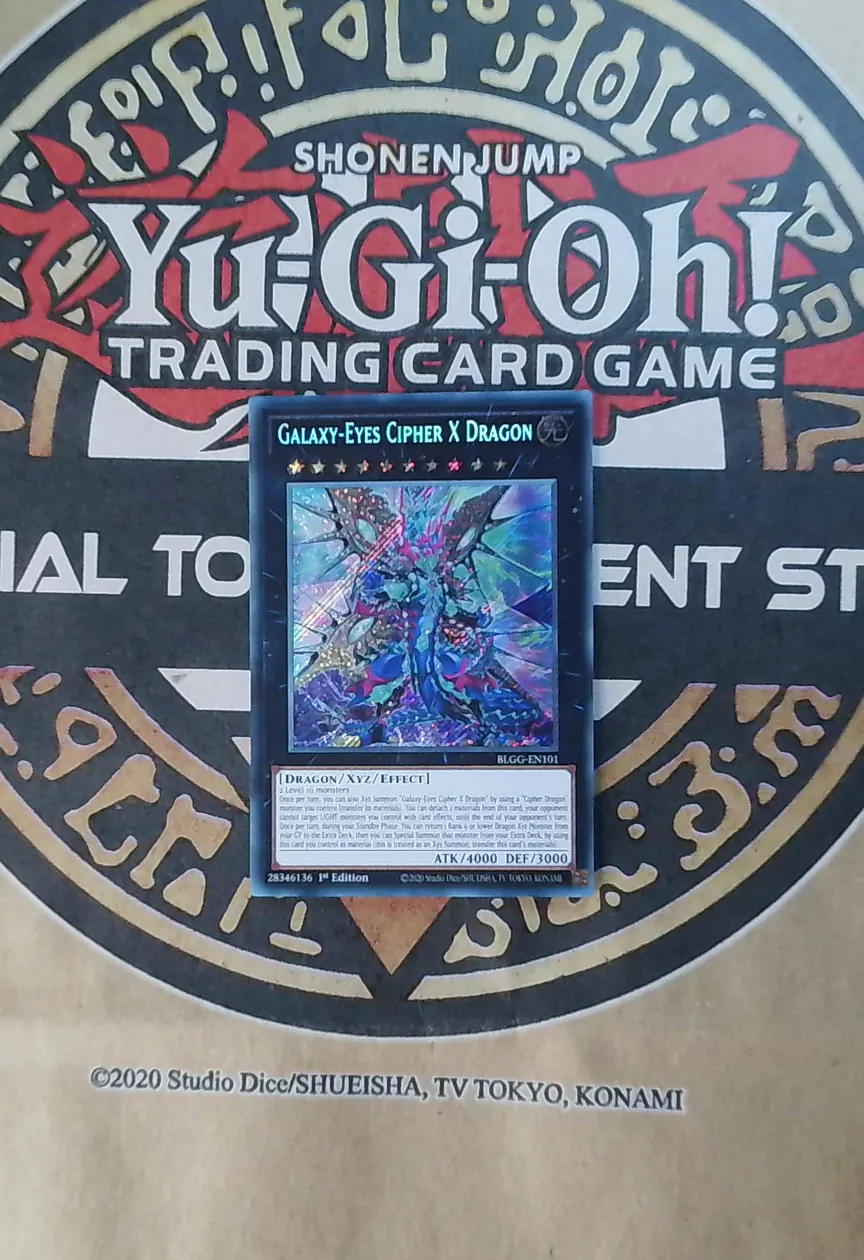 Galaxy-Eyes Cipher X Dragon BLGG-EN101 Secret Rare front exact card scan