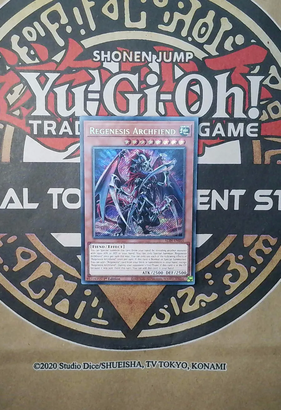 Regenesis Archfiend ALIN-EN016 Secret Rare front exact card scan
