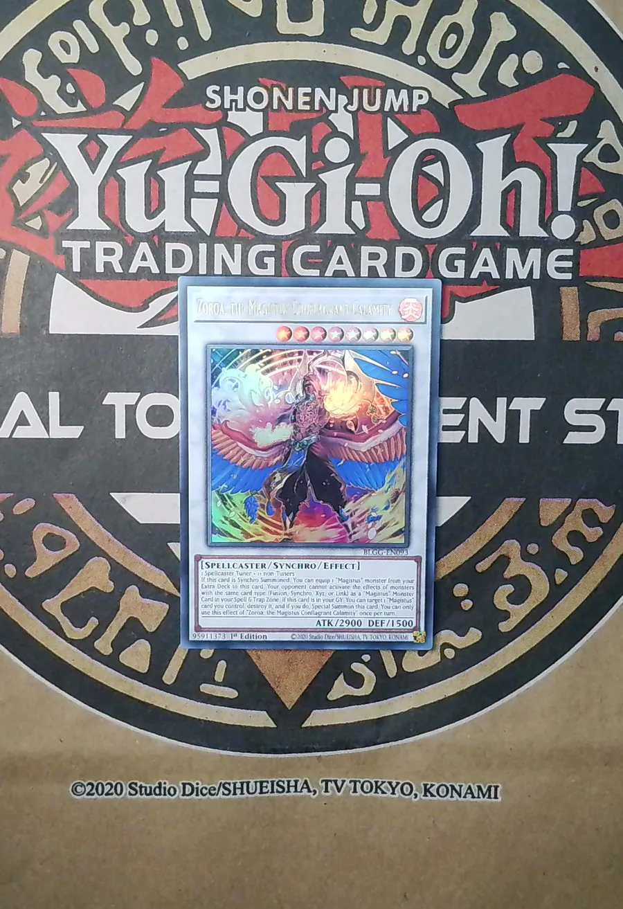 3x Zoroa the Magistus Conflagrant Calamity BLGG-EN093 Ultra Rare copy 2 front exact scan