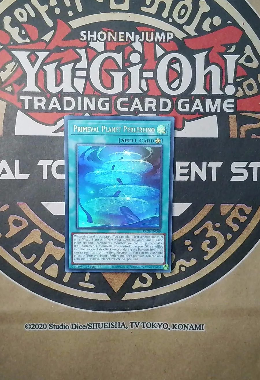 Primeval Planet Perlereino RA02-EN069 Ultra Rare front exact card scan