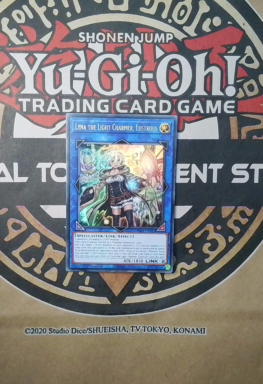 Lyna the Light Charmer Lustrous RA04-EN081 Ultra Rare front exact card scan