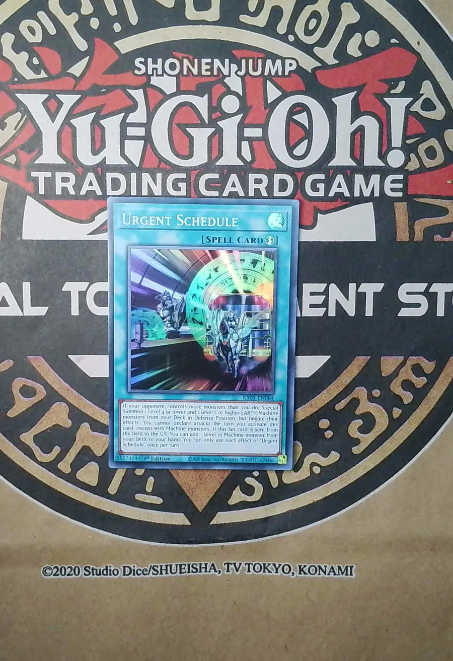 Urgent Schedule RA05-EN064 Super Rare front exact card scan