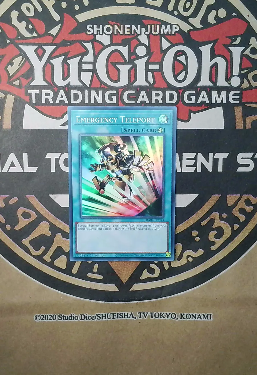 Emergency Teleport RA02-EN053 Super Rare front exact card scan