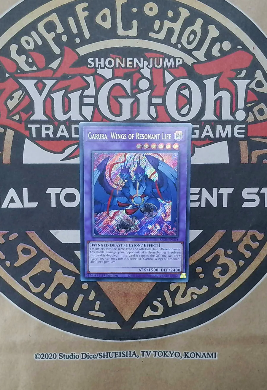 Garura, Wings of Resonant Life RA02-EN024 Secret Rare front exact card scan