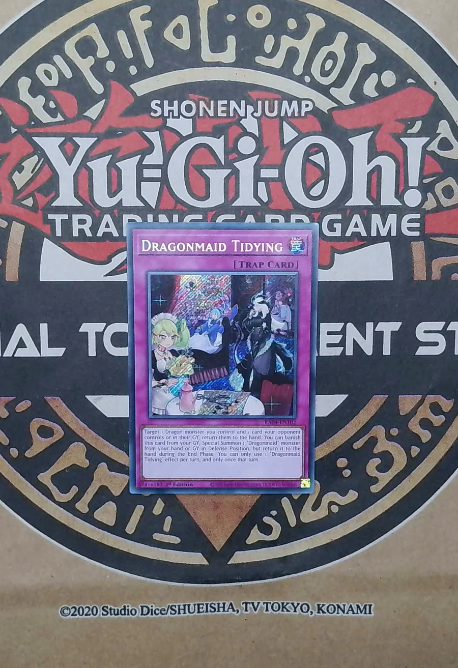 Dragonmaid Tidying RA04-EN102 Secret Rare front exact card scan