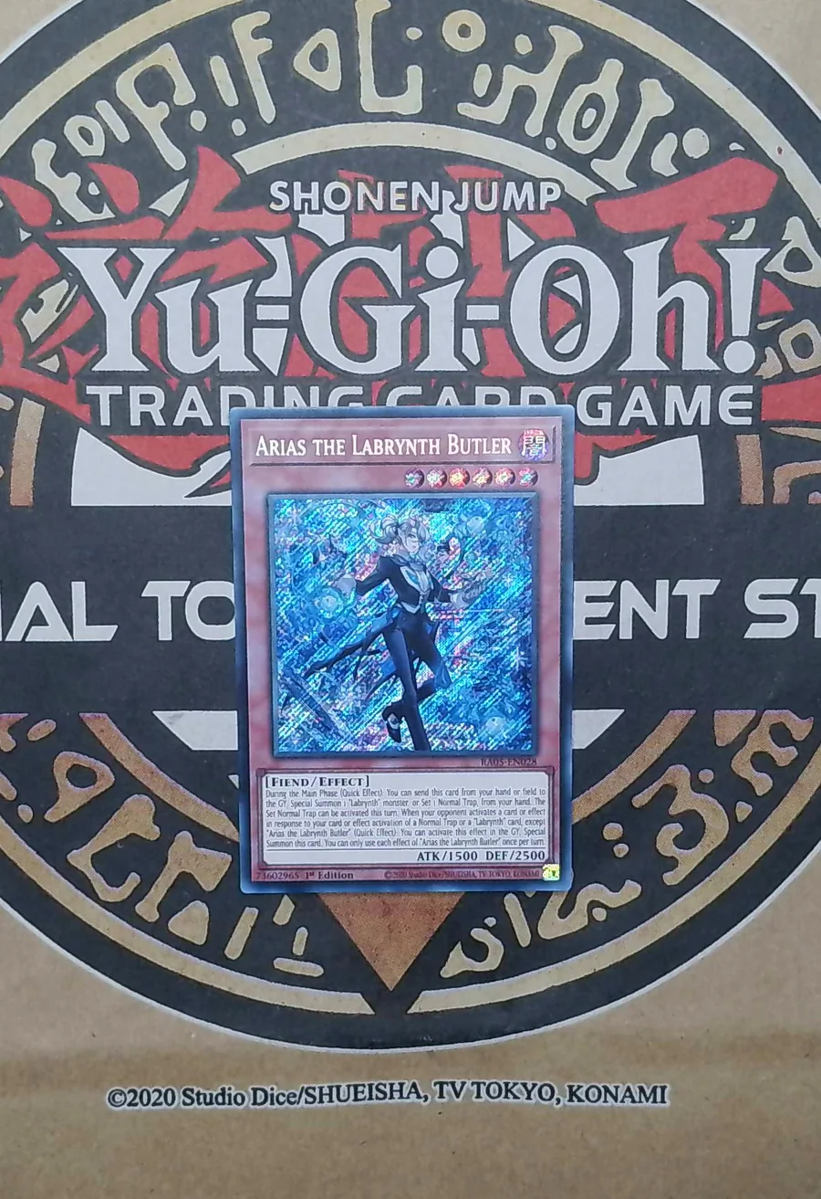 Arias the Labrynth Butler RA05-EN028 Secret Rare front exact card scan