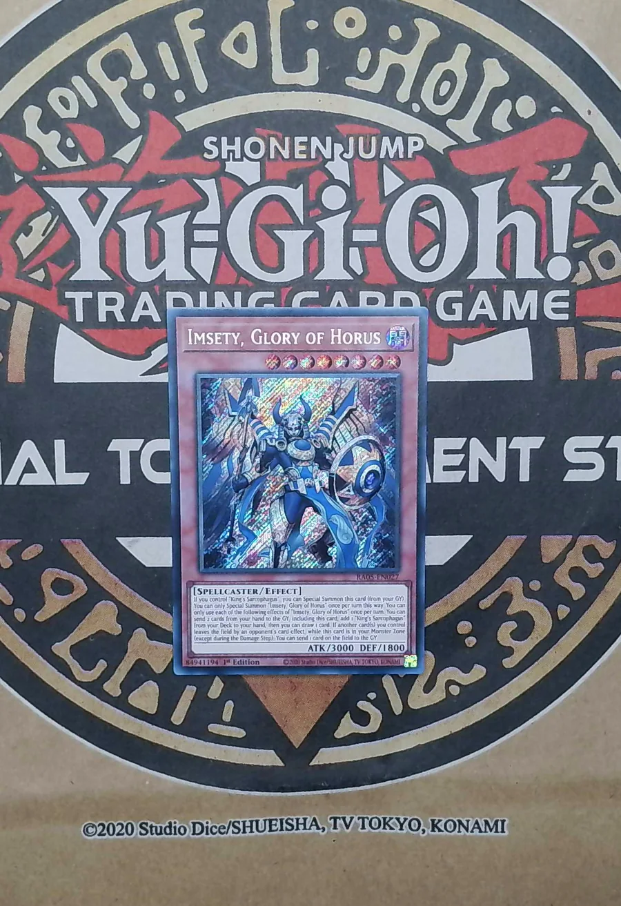 Imsety, Glory of Horus RA05-EN027 Secret Rare front exact card scan