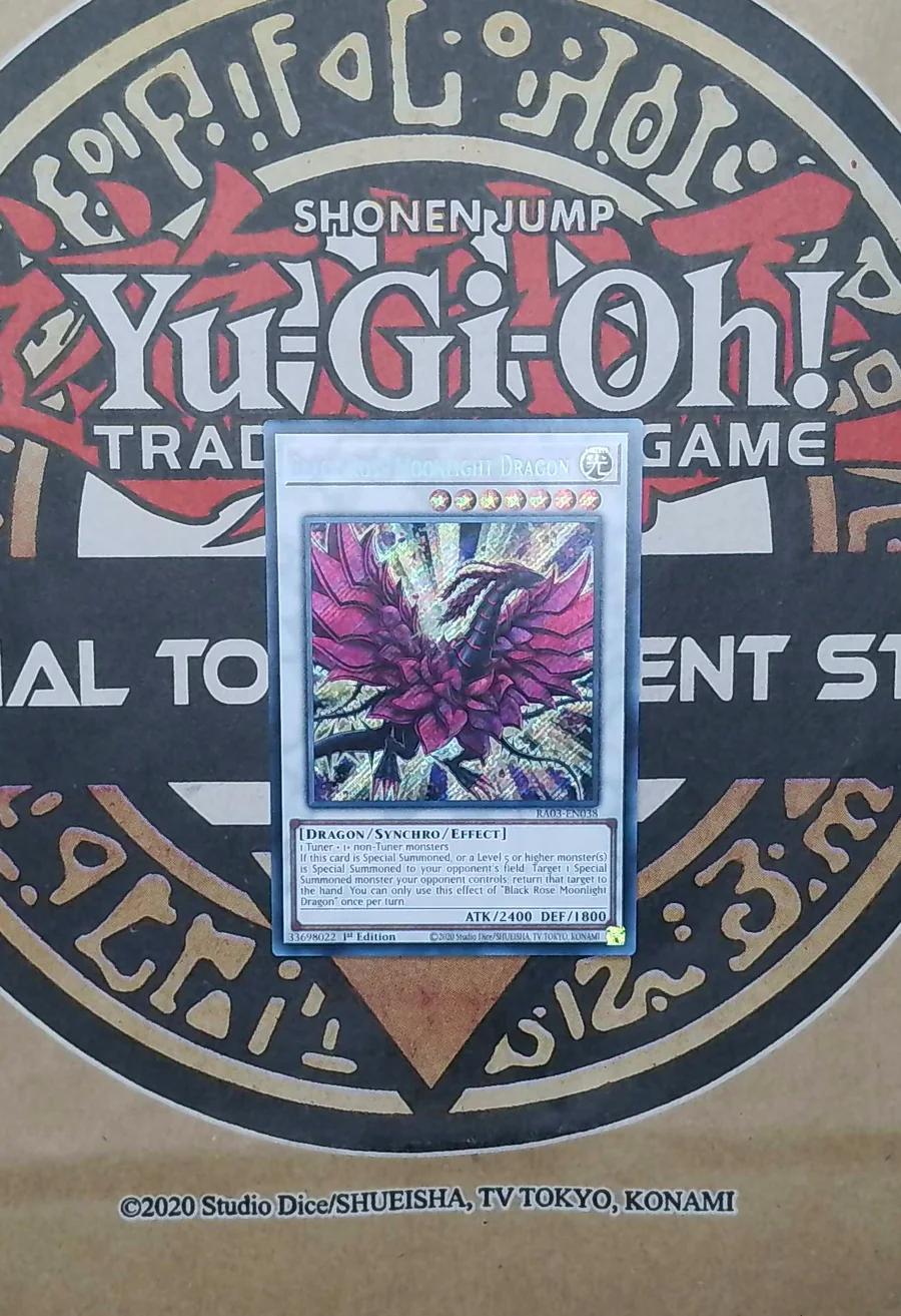 Black Rose Moonlight Dragon RA03-EN038 Secret Rare front exact card scan