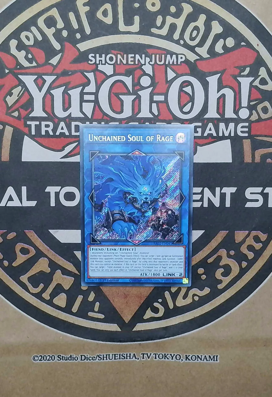 Unchained Soul of Rage RA02-EN041 Secret Rare front exact card scan