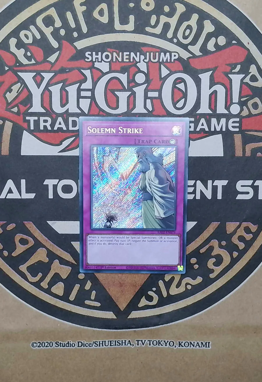 Solemn Strike RA02-EN079 Secret Rare front exact card scan