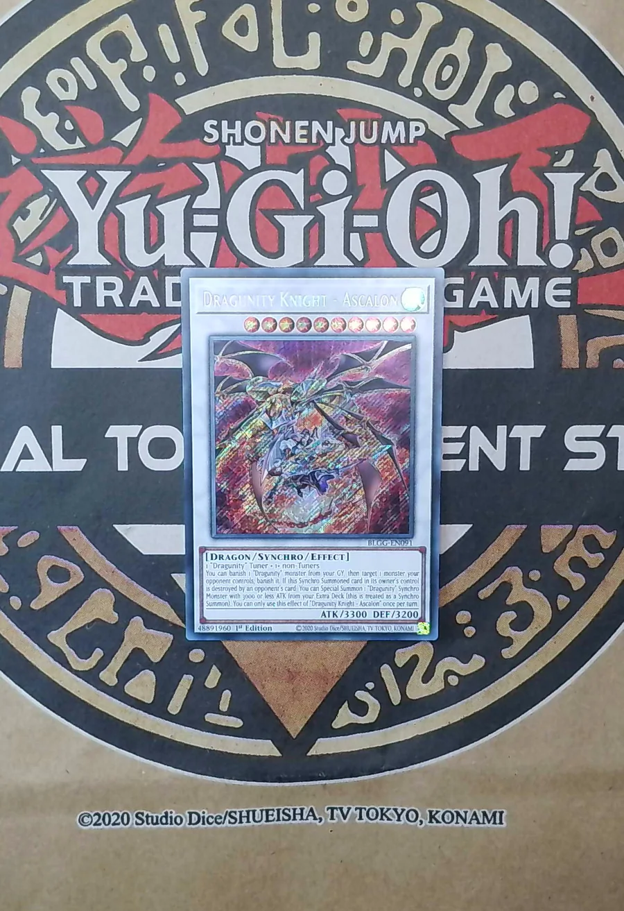 3x Dragunity Knight - Ascalon BLGG-EN091 Secret Rare copy 1 front exact scan