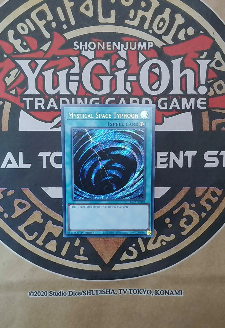 Mystical Space Typhoon RA02-EN048 Secret Rare front exact card scan