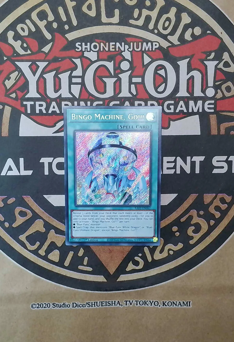 Bingo Machine, Go!!! RA02-EN062 Secret Rare front exact card scan