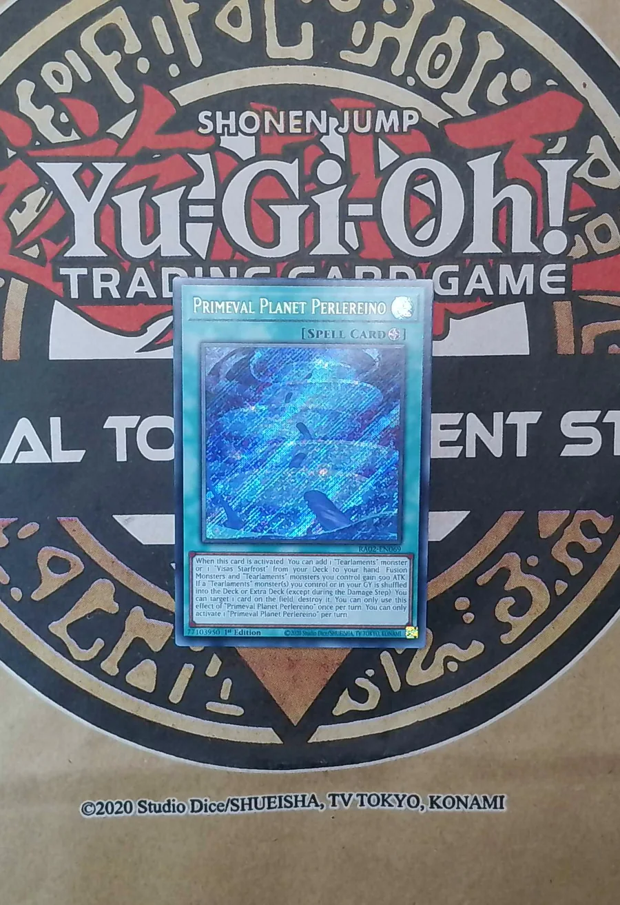 Primeval Planet Perlereino RA02-EN069 Secret Rare front exact card scan