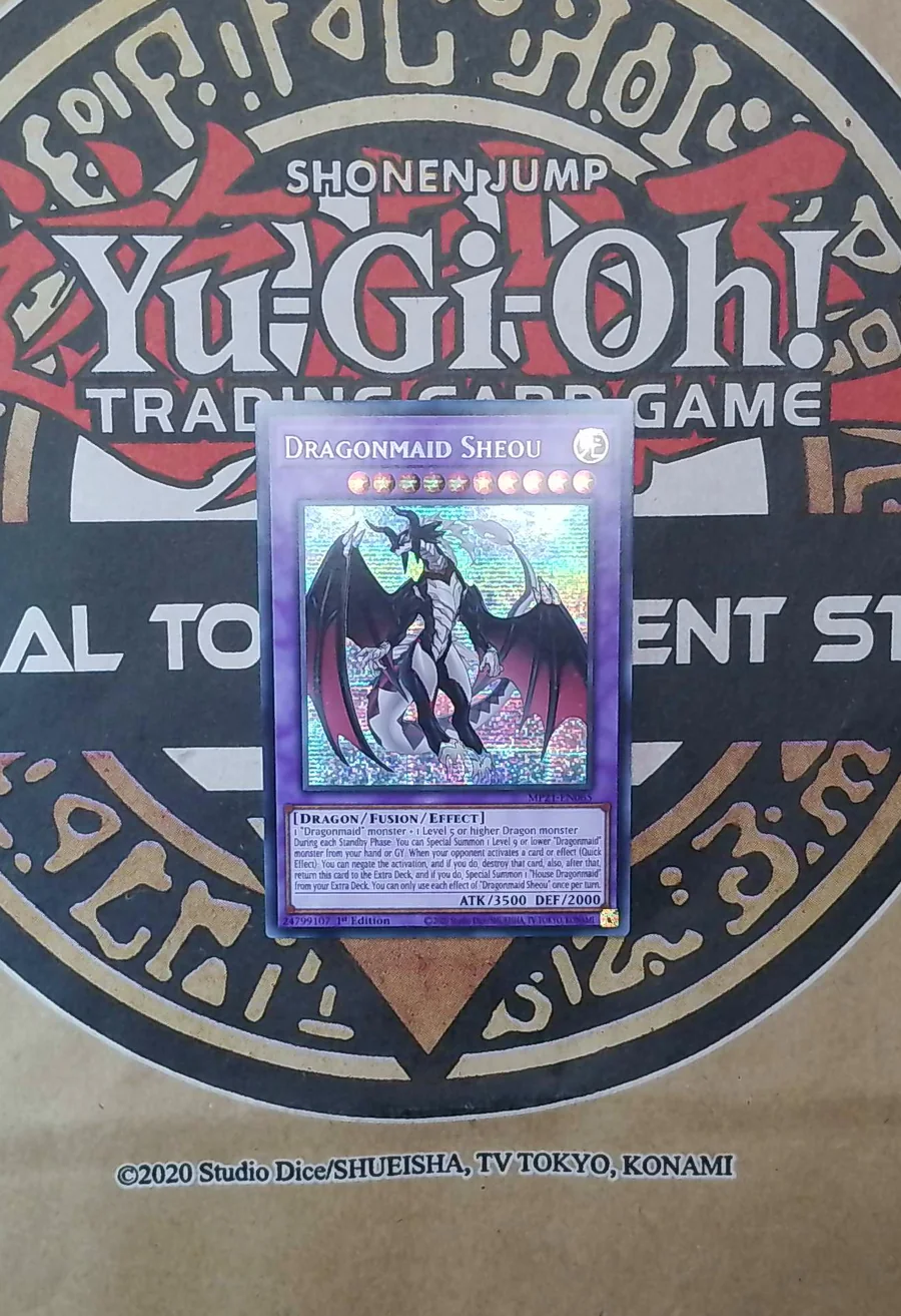 Dragonmaid Sheou MP21-EN065 Prismatic Secret Rare front exact card scan