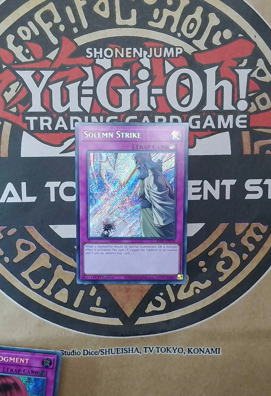 Solemn Strike RA02-EN079 Secret Rare front exact card scan