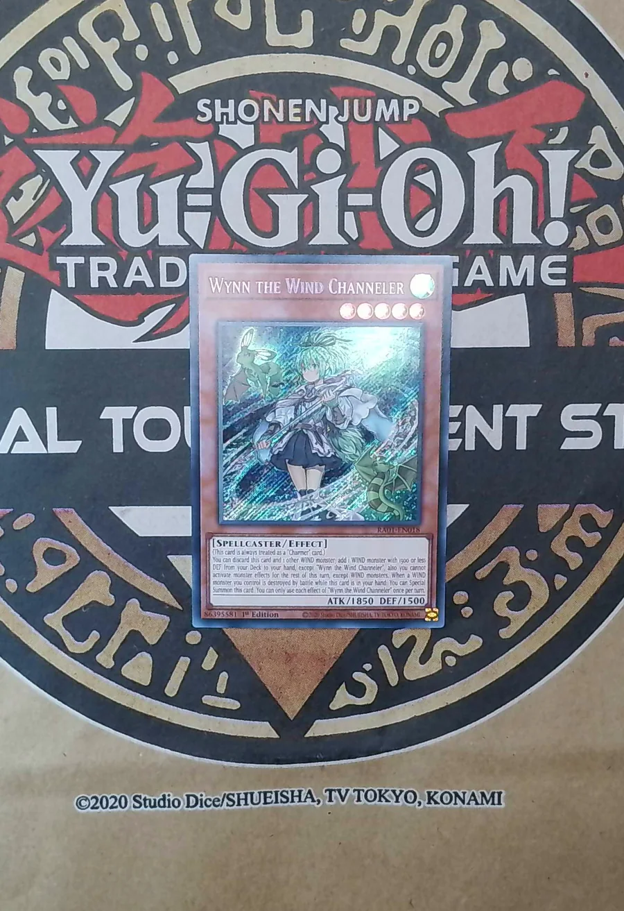 Wynn the Wind Channeler RA01-EN018 Secret Rare front exact card scan