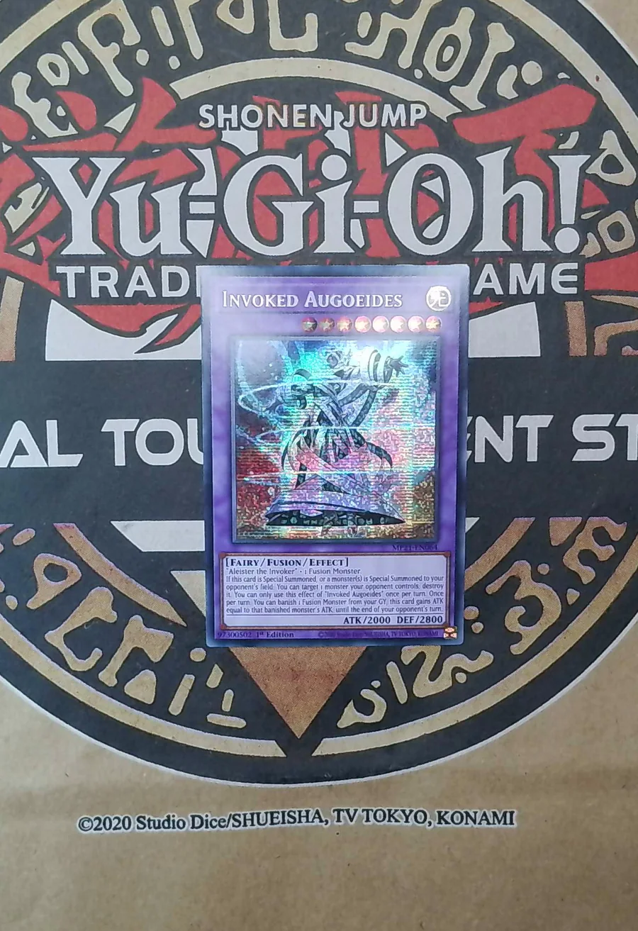 Invoked Augoeides MP21-EN064 Prismatic Secret Rare front exact card scan
