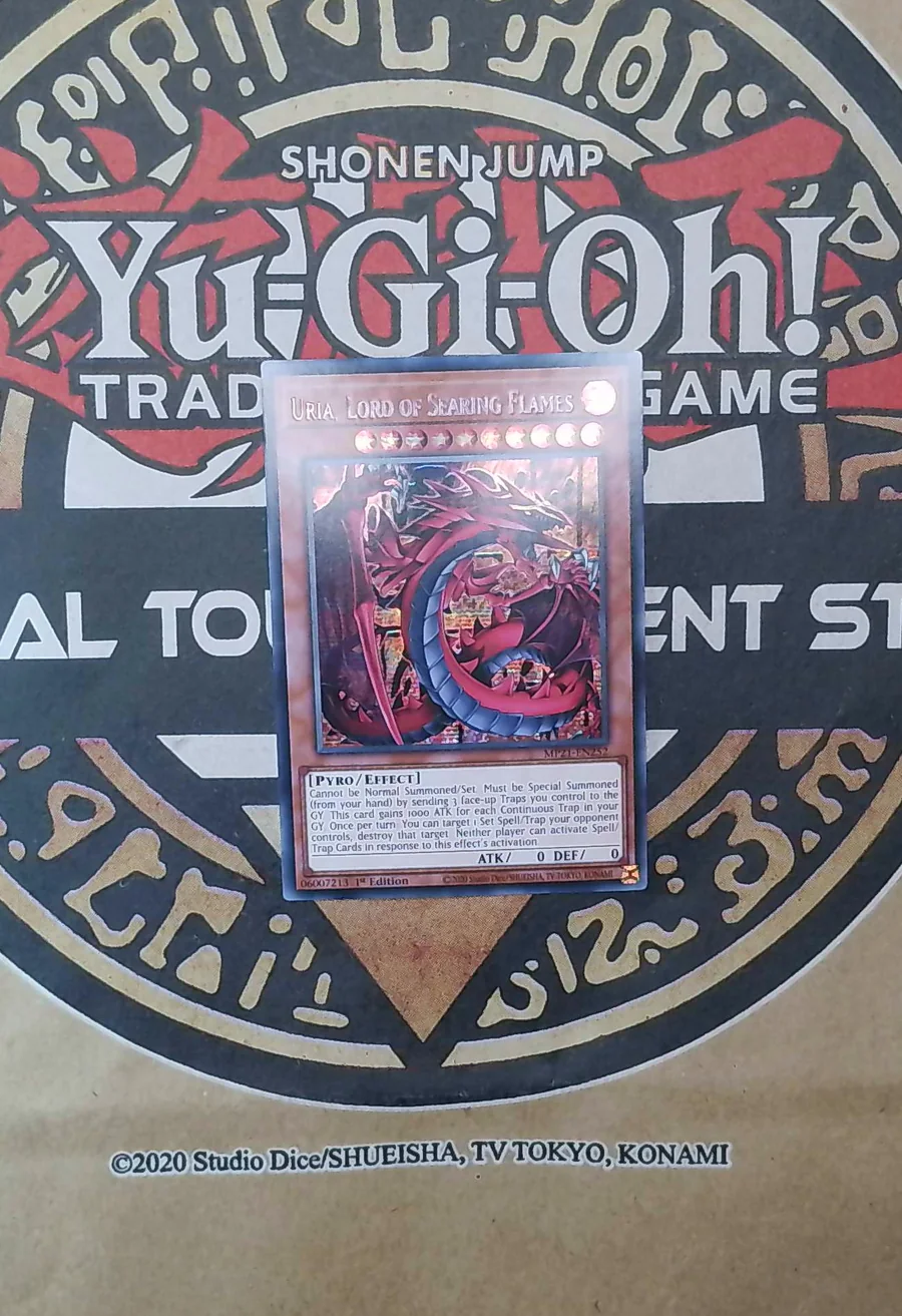 Uria, Lord of Searing Flames MP21-EN252 Prismatic Secret Rare front exact card scan